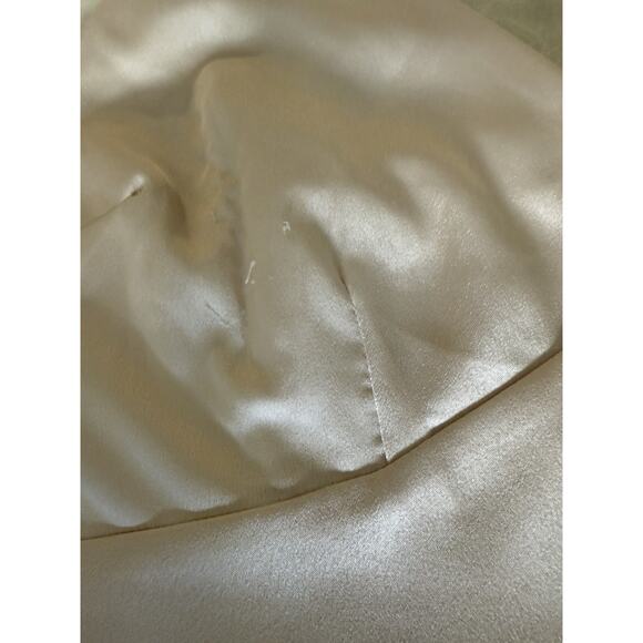 Abercrombie & Fitch Satin Crop Top Cream Beige Neutral Size S - Picture 8 of 8